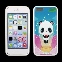 iPhone 5C Gummy Design Case (Panda)